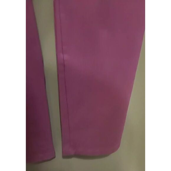 Fishers Finery Size L Tall Organic Cotton Blend Leggings Red Yoga Straight Leg - Picture 7 of 9